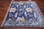 Blue 7' Square William Morris Handmade Wool Rug - Q24119