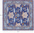 Blue 7' Square William Morris Handmade Wool Rug - Q24119