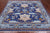Blue 7' Square William Morris Handmade Wool Rug - Q24119