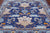 Blue 7' Square William Morris Handmade Wool Rug - Q24119