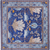 Blue 10' Square William Morris Hand Knotted Wool Rug - Q24120