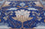 Blue 10' Square William Morris Hand Knotted Wool Rug - Q24120