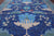 Blue 12' 3" X 15' 2" William Morris Hand Knotted Wool Rug - Q24123