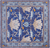 Blue 11' 3" X 11' 3" Square William Morris Handmade Wool Rug - Q24125