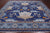 Blue 11' 3" X 11' 3" Square William Morris Handmade Wool Rug - Q24125