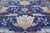 Blue 11' 3" X 11' 3" Square William Morris Handmade Wool Rug - Q24125