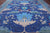 Blue 13' 2" X 17' 3" William Morris Handmade Wool Rug - Q24127