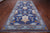 Blue 8' 2" X 14' 2" Hand Knotted William Morris Wool Rug - Q24128