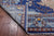 Blue 8' 2" X 14' 2" Hand Knotted William Morris Wool Rug - Q24128