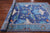 Blue 7' 1" X 14' 7" William Morris Hand Knotted Wool Rug - Q24130