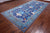Blue 7' 1" X 14' 7" William Morris Hand Knotted Wool Rug - Q24130