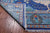Blue 7' 1" X 14' 7" William Morris Hand Knotted Wool Rug - Q24130