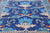 Blue 6' Square William Morris Hand Knotted Wool Rug - Q24131