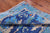 Blue 6' Square William Morris Hand Knotted Wool Rug - Q24131