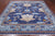 Blue 9' Square William Morris Hand Knotted Wool Rug - Q24132