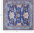 Blue 9' Square William Morris Hand Knotted Wool Rug - Q24132