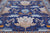 Blue 9' Square William Morris Hand Knotted Wool Rug - Q24132