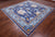 Blue 9' Square William Morris Hand Knotted Wool Rug - Q24132