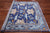 Blue 6' Square William Morris Handmade Wool Rug - Q24133