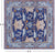 Blue 6' Square William Morris Handmade Wool Rug - Q24133