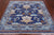 Blue 6' Square William Morris Handmade Wool Rug - Q24133