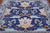 Blue 6' Square William Morris Handmade Wool Rug - Q24133