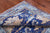 Blue 6' Square William Morris Handmade Wool Rug - Q24133