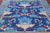Blue 7' Square Handmade Wool William Morris Rug - Q24139
