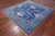 Blue 7' Square Handmade Wool William Morris Rug - Q24139