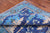 Blue 7' Square Handmade Wool William Morris Rug - Q24139