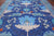 Blue 10' 3" X 13' 11" William Morris Handmade Wool Rug - Q24140