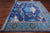 Blue 10' Square William Morris Handmade Wool Rug - Q24142