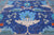 Blue 10' Square William Morris Handmade Wool Rug - Q24142