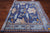 Blue 8' Square William Morris Handmade Wool Rug - Q24143