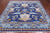 Blue 8' Square William Morris Handmade Wool Rug - Q24143