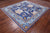 Blue 8' Square William Morris Handmade Wool Rug - Q24143