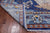 Blue 8' Square William Morris Handmade Wool Rug - Q24143