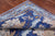 Blue 8' Square William Morris Handmade Wool Rug - Q24143