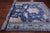 Blue William Morris Handmade Wool Rug 9' 1" X 12' 5" - Q24144