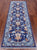 Blue 2' 7" X 7' 11" Runner William Morris Hand-Knotted Wool Rug - Q24145