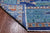 Blue 12' Square William Morris Handmade Wool Rug - Q24147