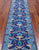 Blue 2' 7" X 11' 9" Runner William Morris Hand Knotted Wool Rug - Q24148