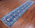 Blue 2' 7" X 11' 9" Runner William Morris Hand Knotted Wool Rug - Q24148