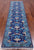 Blue 2' 7" X 10' 0" William Morris Hand Knotted Wool Runner Rug - Q24150