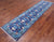 Blue 2' 7" X 10' 0" William Morris Hand Knotted Wool Runner Rug - Q24150