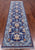 Blue 2' 7" X 10' 2" Hand Knotted William Morris Wool Runner Rug - Q24152