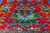 Red 8' 0" X 9' 10" Persian Heriz Serapi Hand Knotted 100% Silk Rug - Q24158