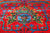 Red 8' 0" X 9' 10" Persian Heriz Serapi Hand Knotted 100% Silk Rug - Q24158