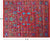 Red 8' 0" X 9' 10" Persian Heriz Serapi Hand Knotted 100% Silk Rug - Q24158