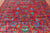 Red 8' 0" X 9' 10" Persian Heriz Serapi Hand Knotted 100% Silk Rug - Q24158